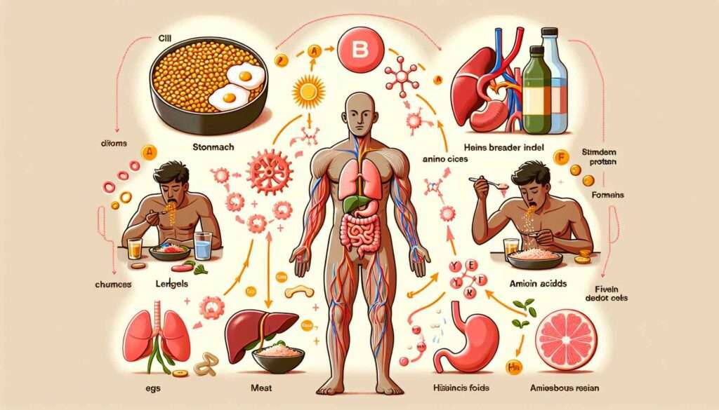 Imagine só: você se deliciando com um belo pedaço de carne, um prato de lentilhas ou até mesmo um shake proteico. 😋 Mas você já parou para pensar em como o seu corpo transforma esses alimentos em energia e músculos? 🤔 A resposta está no metabolismo de proteínas, um processo fascinante que envolve a quebra, absorção e utilização das proteínas que consumimos. 🤯